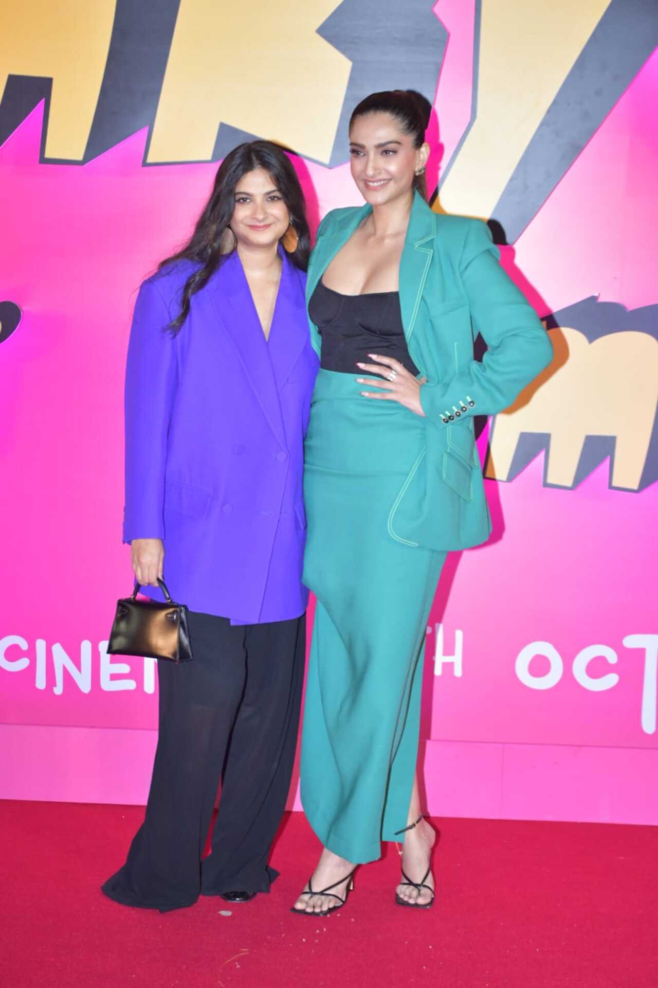 Sonam was at the premiere to cheer for her sister Rhea Kapoor